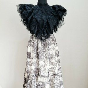 Stylish Black Lace Evening Dress